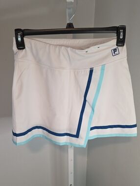 Fila White Skort with Navy and Light Blue Trim / Small